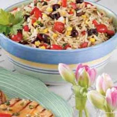 kruid plantaardige orzo salade