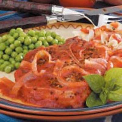 varkenskoteletten met pizzasaus