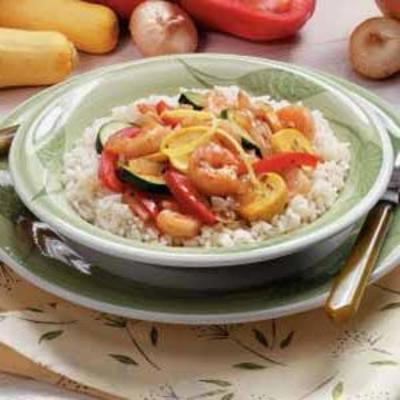 garnalen met groenten