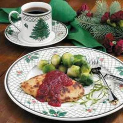 cranberry-orange kalkoen schnitzels