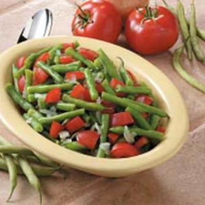 groene bonen met tomaten