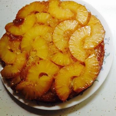 ananas cake van de chef-kok John's ondersteboven