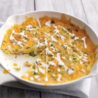 frittata van het land uit philadelphia-kookcreme