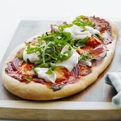 gemakkelijke tandoori kip pizza