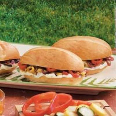 geroosterde vegetarische sandwiches