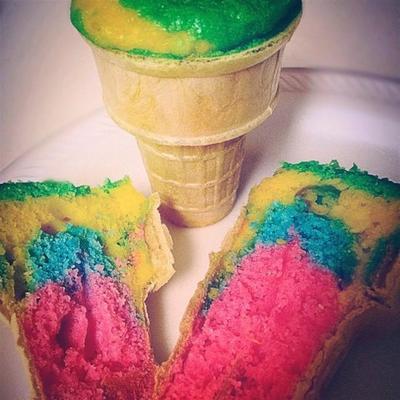 regenboog cupcake kegels