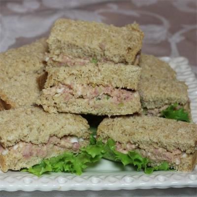 ham en ei salade sandwich verspreid