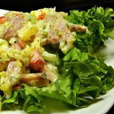 ham salade voor twee