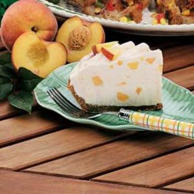 ijzig perzik taart opperst