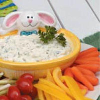 romige peterselie veggie dip