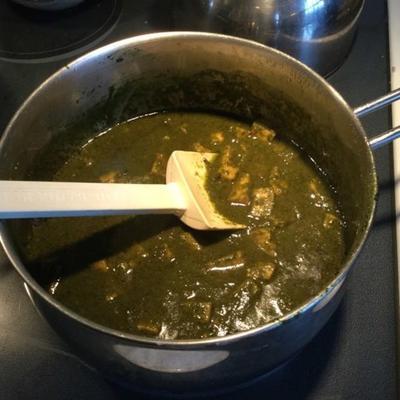 palak paneer (spinazie curry)