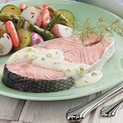 romige dille zalmsteaks