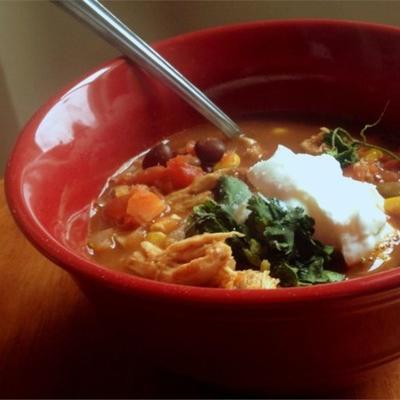 gezondere slowcooker chicken taco soup