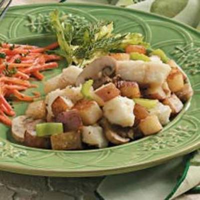 aardappel vis koekepan