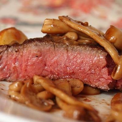 sous vide New York strip steak