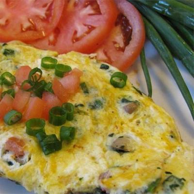 spinazie paddestoel omelet