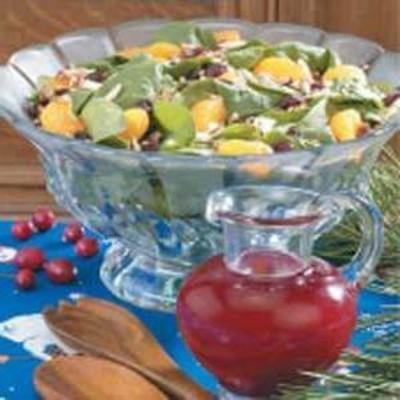 salade met cran-raspberry dressing