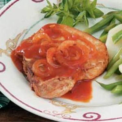 varkenskarbonades in tomatensaus