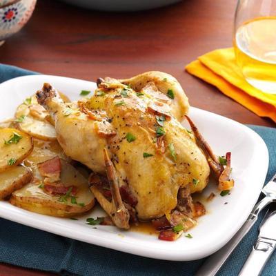 Cornish kippen met aardappelen