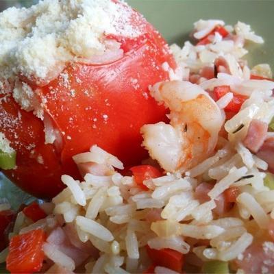jambalaya-gevulde tomaten