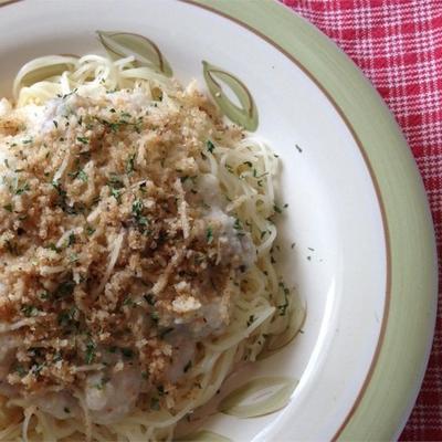 lichtere spaghetti-alfredo met bloemkool