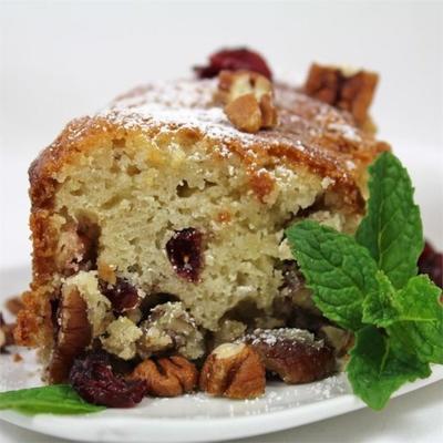 cranberry-pecan olijfolie cake