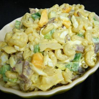 papa's werkende macaroni-salade