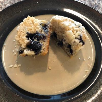 bosbessen streusel muffins met yoghurt