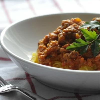 spaghetti squash met paleo vlees saus