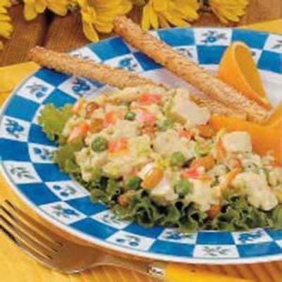 curried kipgerst salade