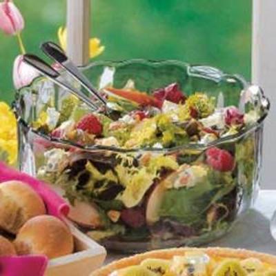 blauwe kaas peren salade
