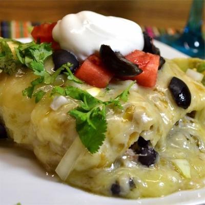 zelfgemaakte kip enchiladas