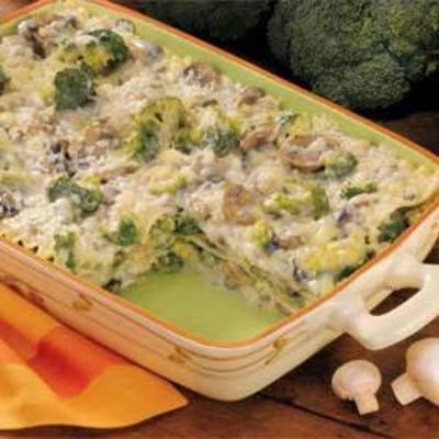 romige broccoli lasagne