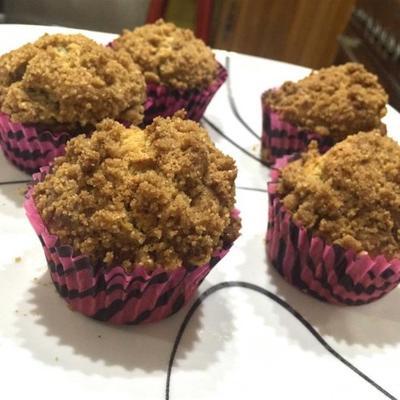 vochtige bananenstreusel muffins