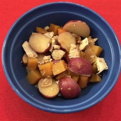 'welcome fall' geroosterde kip en butternut squash