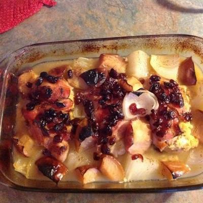 appelbacon gebakken kip