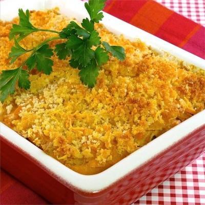 gegratineerde zoete aardappelen gegratineerd