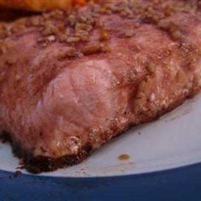 eenvoudige zalm met balsamico saus