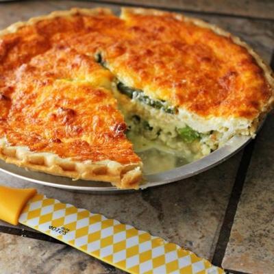 gemakkelijke garnalen en aspergequiche