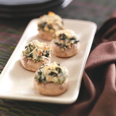 spinazie-kaas champignon caps