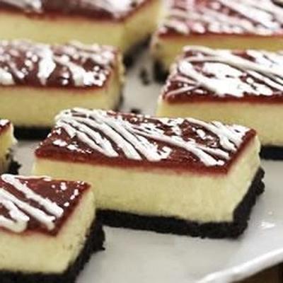 witte chocolade-frambozen cheesecake bars