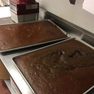 texas chocolade blad cake