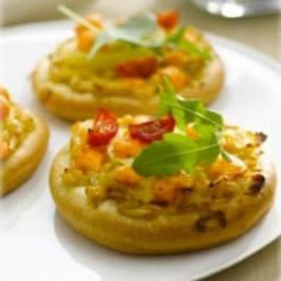 mini-vegetarische pizza met Maille®-honing Dijon-mosterd
