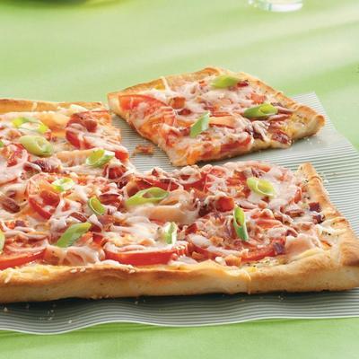 kalkoen tomaat pizza