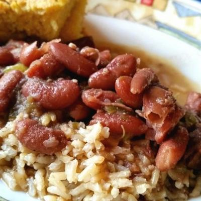 authentieke rode bonen en rijst uit New Orleans