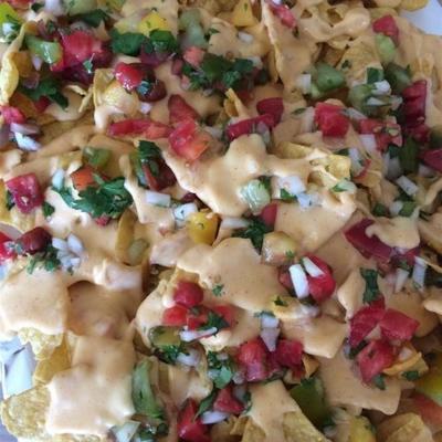 zelfgemaakte nacho-kaassaus