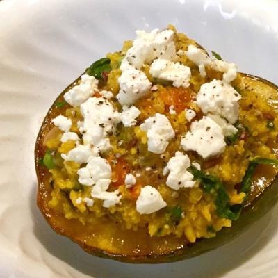 curried gevulde acorn squash