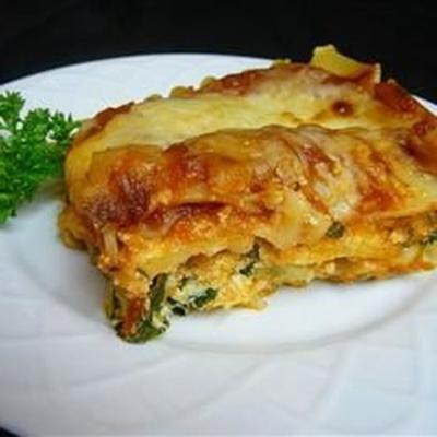 eenvoudige vegetarische spinazie-lasagne