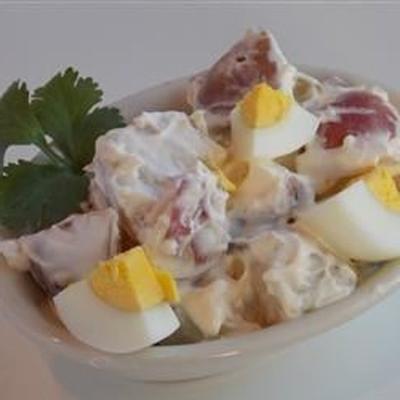 een bijgewerkte rode aardappelsalade