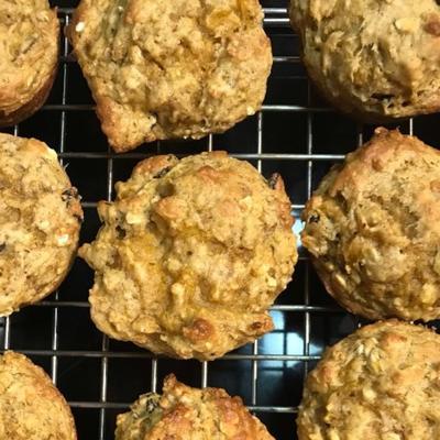 oktober havermout pompoen muffins